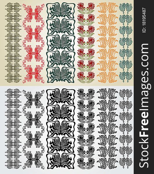 Art nouveau colection pattern