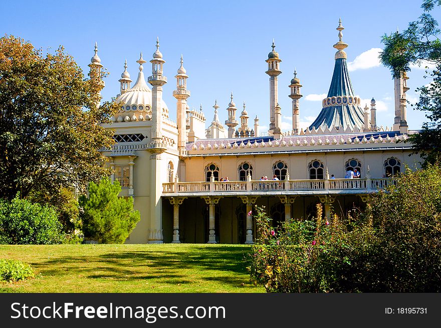 The royal pavilion at brighton in east sussex in england. The royal pavilion at brighton in east sussex in england