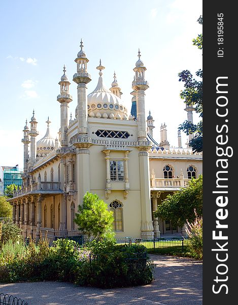 The royal pavilion at brighton in east sussex in england. The royal pavilion at brighton in east sussex in england
