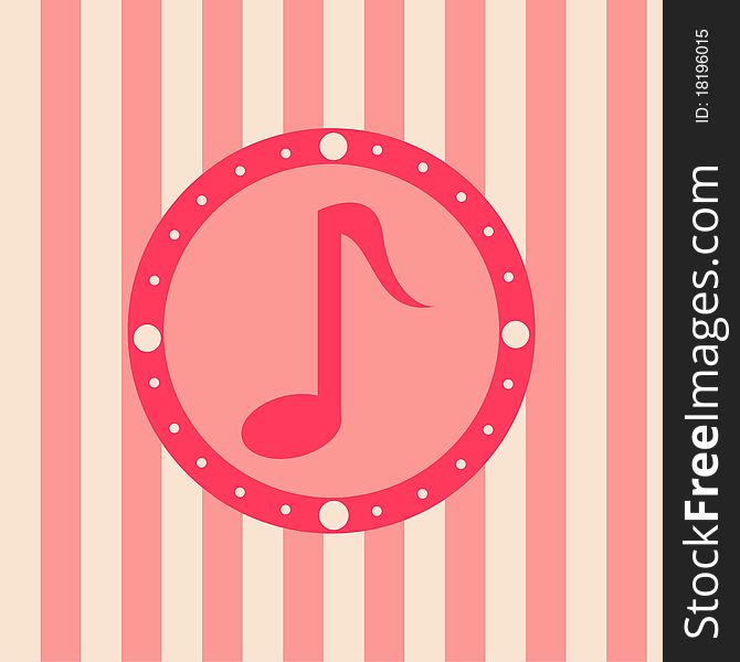 Cute colorful background with musical notes. Cute colorful background with musical notes