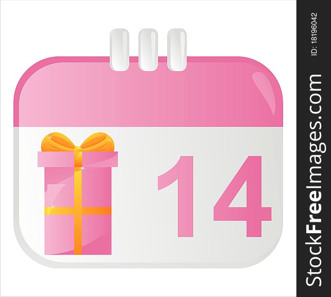 St. valentine's day calendar icon