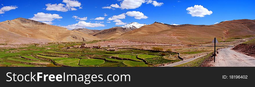 A beautiful Himalayan landscape with vast mountain range spread over. A beautiful Himalayan landscape with vast mountain range spread over.