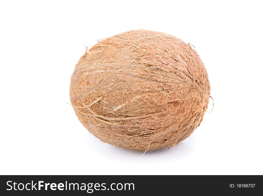 Vegetarian Food Coconut isolated on white background