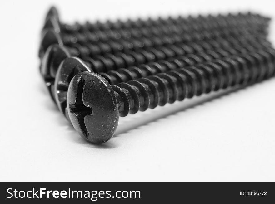 An image of black screws. An image of black screws