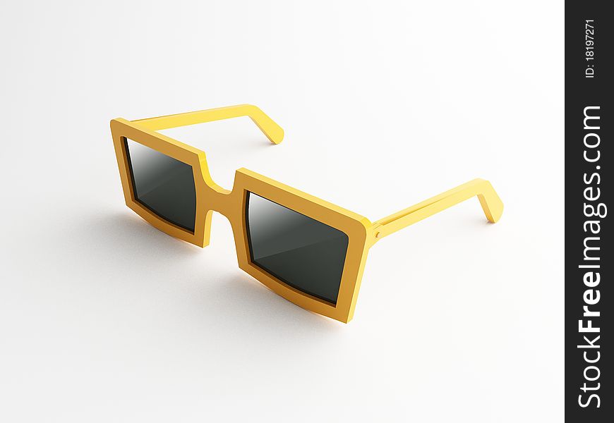 3d orange sunglasses