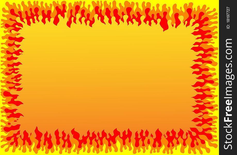 Abstract red and yellow background of flames, inside which you can place your text. Abstract red and yellow background of flames, inside which you can place your text.