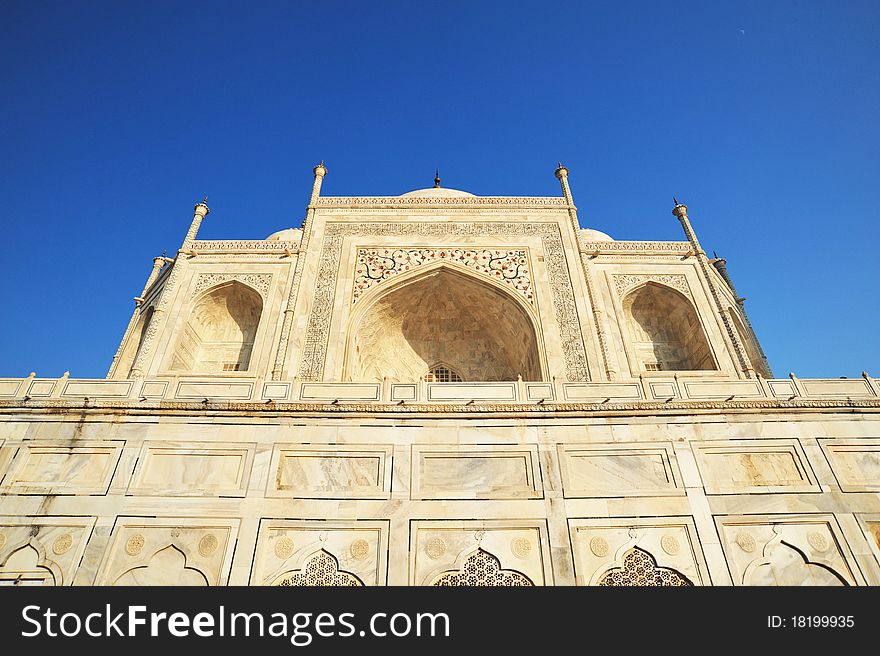 White marble tajmahal memory of love in india. White marble tajmahal memory of love in india