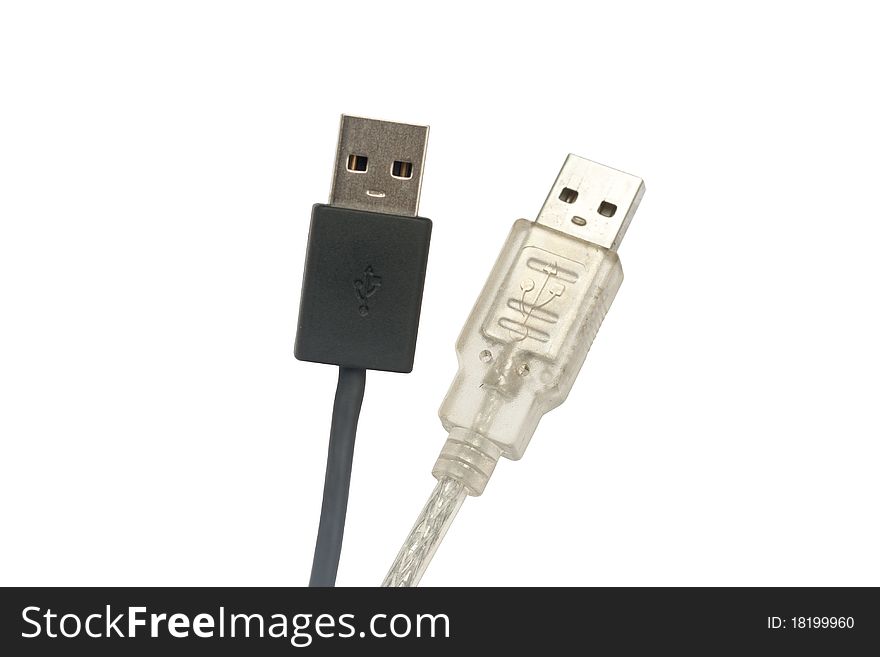 Image of the wire connector cable isolate on a white background. Image of the wire connector cable isolate on a white background