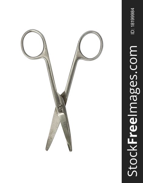 Image of the scissors isolate on a white background