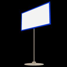 Blank Info Board Foreshortening 3 Isolated On Black (with Clipping Path) Royalty Free Stock Images