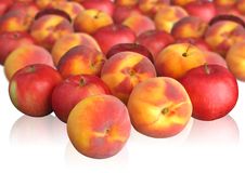 Peaches And Apples On Light Background Royalty Free Stock Photography Peaches And Apples On Light Background Royalty Free Stock Photography