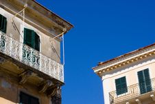 Front Roof Balcony Building Royalty Free Stock Image Front Roof Balcony Building Royalty Free Stock Image