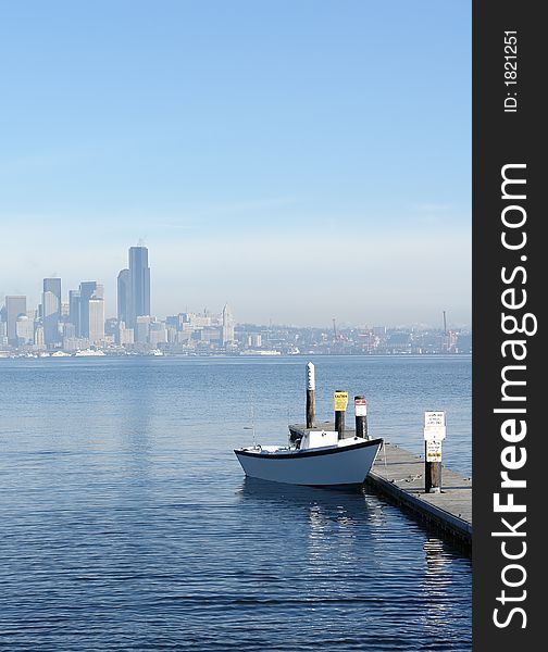 Small Fishing Boat moored out of Seattle. Small Fishing Boat moored out of Seattle