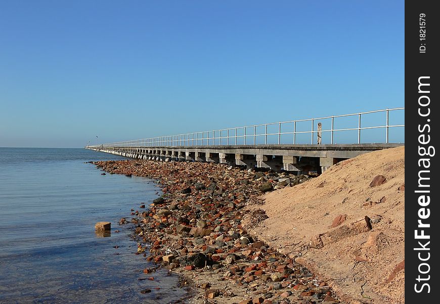 The longest wooden jetty in Australia. The longest wooden jetty in Australia.
