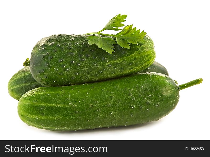 Ripe green cucumbers-natural source of vitamins
and freshness