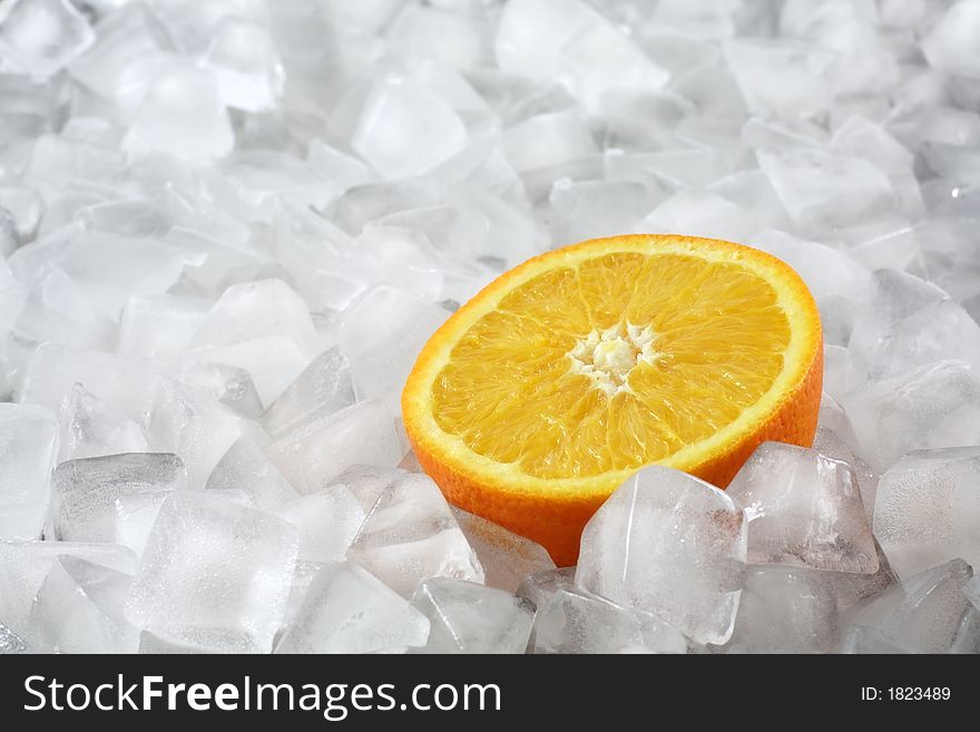 Orange on ice