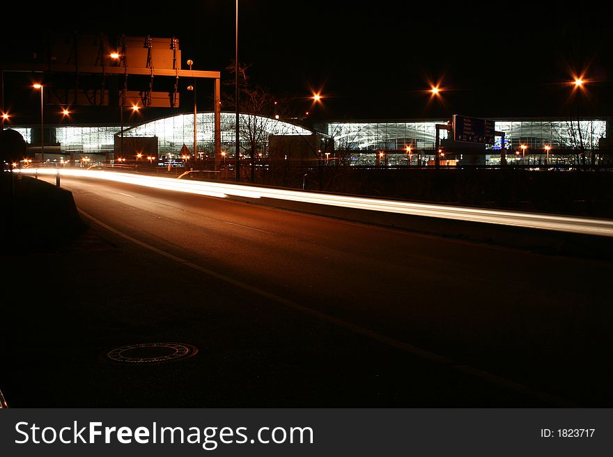 Night shooting in Frankfurt Airport terminal 2