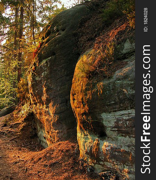 National park Broumov Rock in the Czech republic