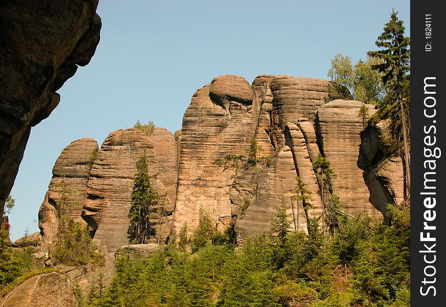 National park Broumov Rock in the Czech republic