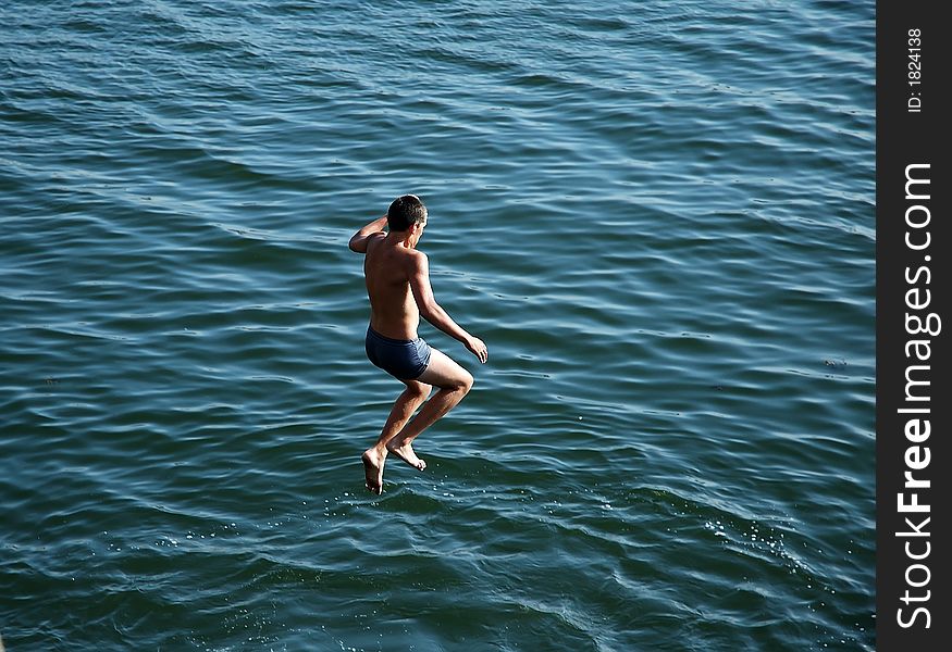 Boy Jumping to the Douro River.