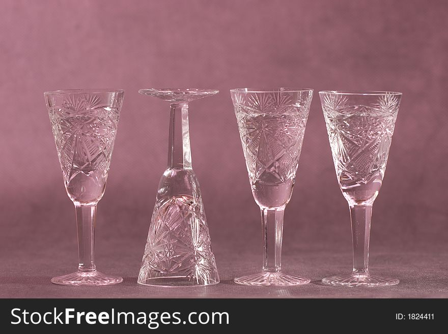 Four vine-glasses