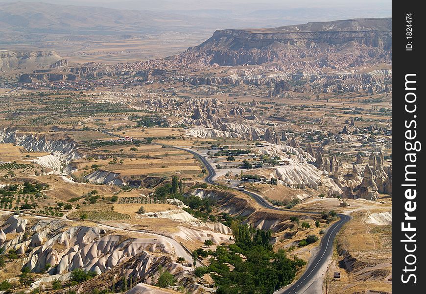 Sandstone formations in Cappadocia