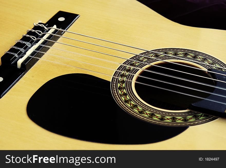 Acoustic Guitar with dark background