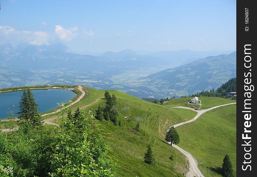 Lake on top of the mountain. Lake on top of the mountain