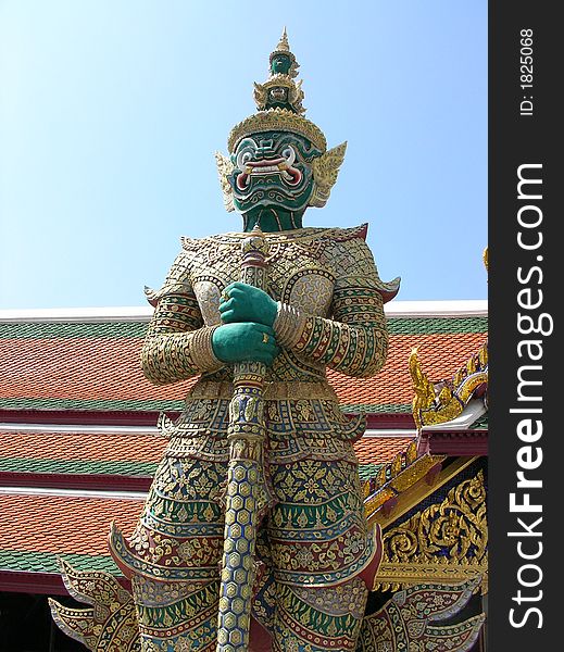 Thai statue in Bangkok (Thailand)