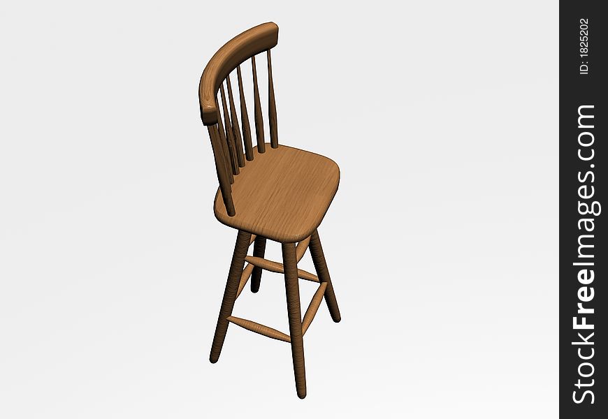 Illustration of a wooden chair