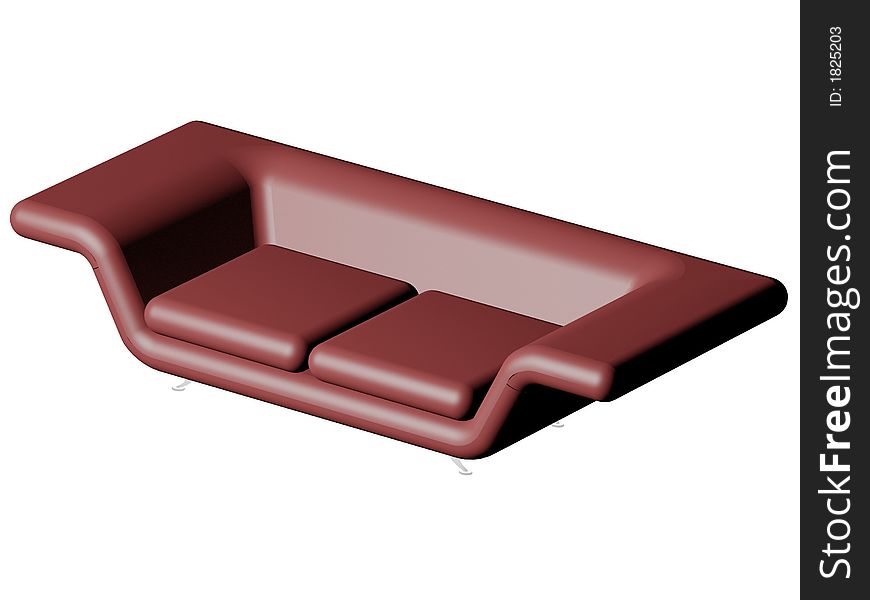 Illustration of a brown sofa