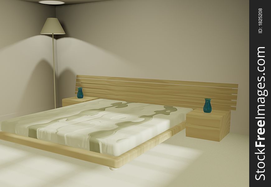 Illustration of a sleeping room
