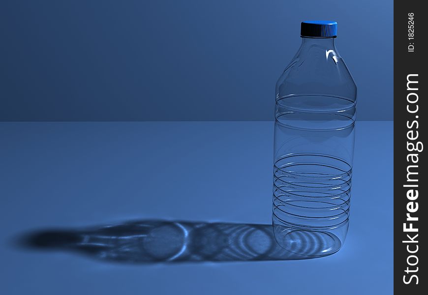 Illustration of an empty plastic bottle