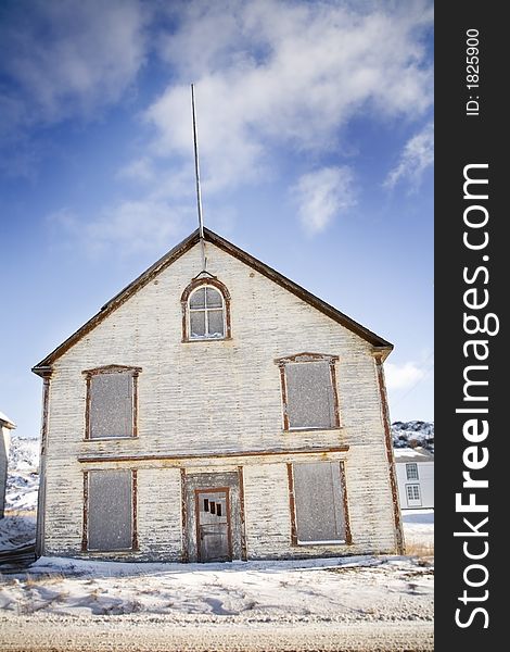 Abandoned old building in a small community