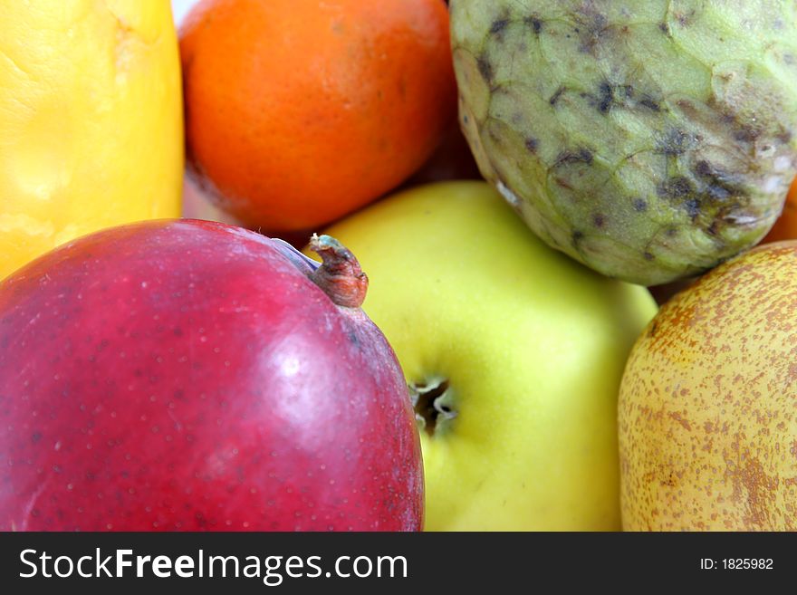 Several tropical fruits for background. Several tropical fruits for background