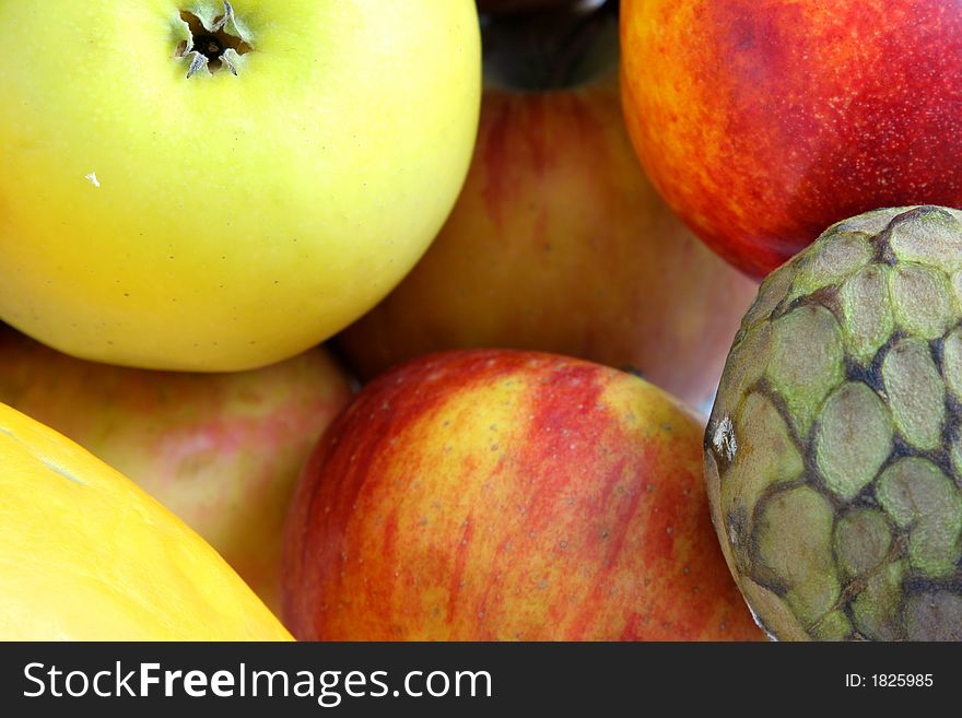 Various tropical fruits for background. Various tropical fruits for background