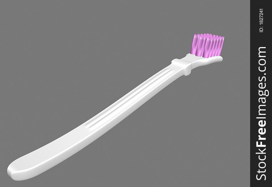 Illustration of a white toothbrush