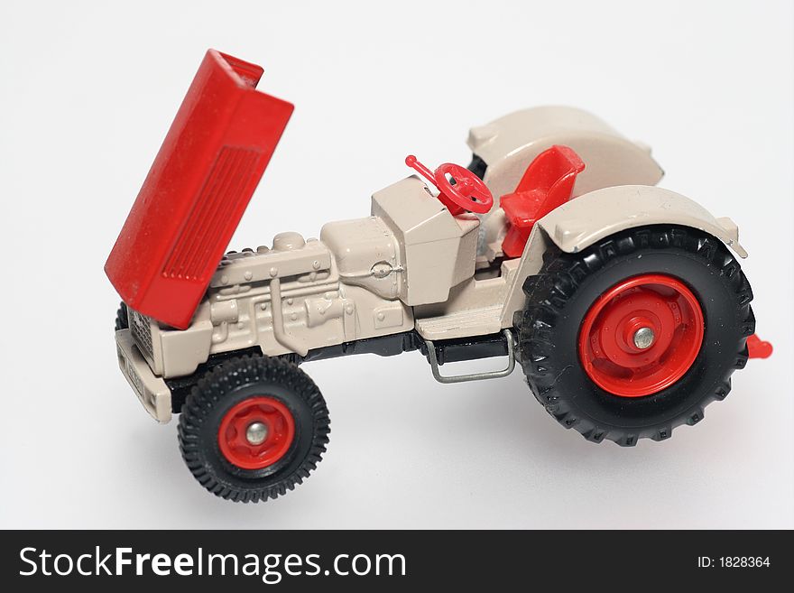 Toy Tractor With Open Bonnet