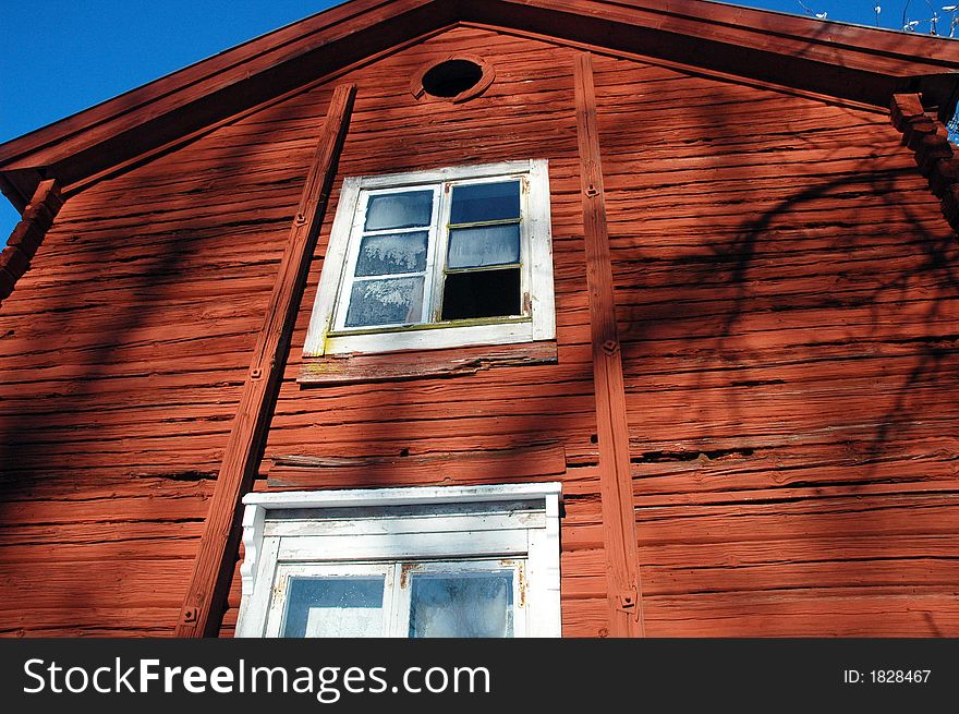 Abandoned broken old rural house. Abandoned broken old rural house