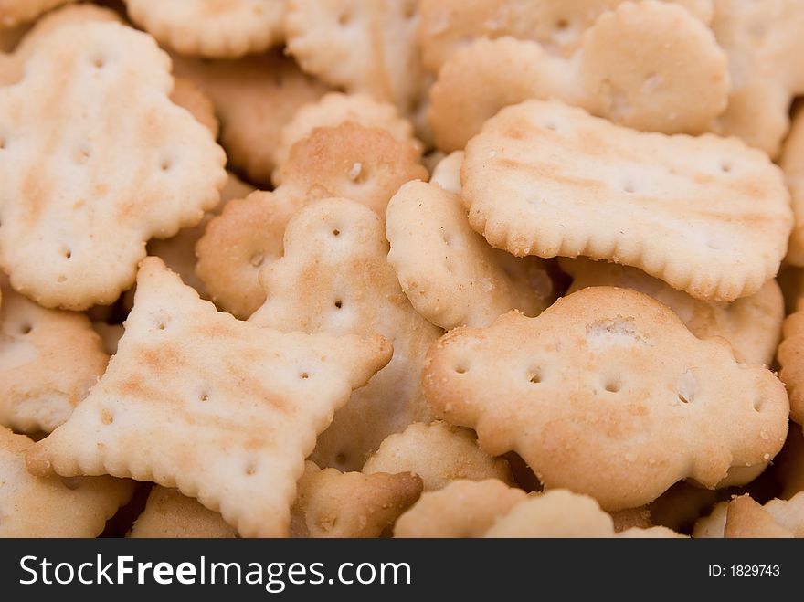 Cookies background texture. Close up.