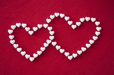 Entwined Hearts Of Candy Royalty Free Stock Images Entwined Hearts Of Candy Royalty Free Stock Images