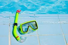 Mask For A Swimming At Pool Royalty Free Stock Photo Mask For A Swimming At Pool Royalty Free Stock Photo
