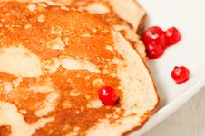 Tasty Pancakes With A Syrup Royalty Free Stock Photo