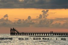 Pier At Dawn. Stock Images Pier At Dawn. Stock Images