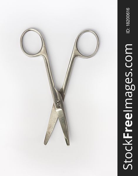 Image of the scissors isolate on a white background