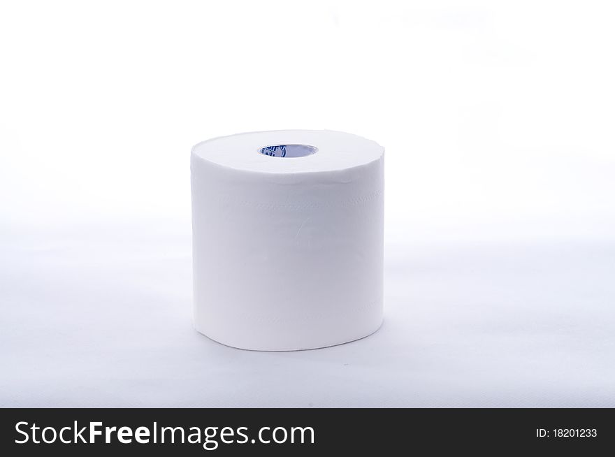 Roll of Toilet paper white background