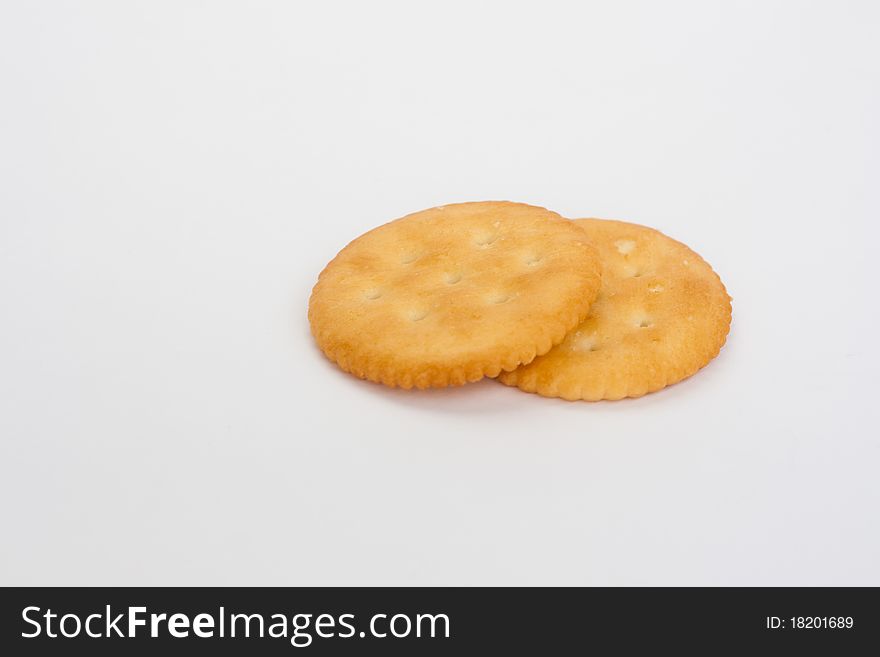Image of the 2 crackers isolate on a white background. Image of the 2 crackers isolate on a white background