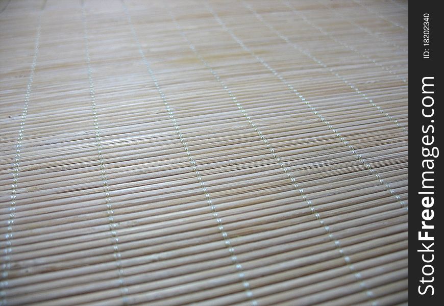 Macro shot of an new bamboo mat texture