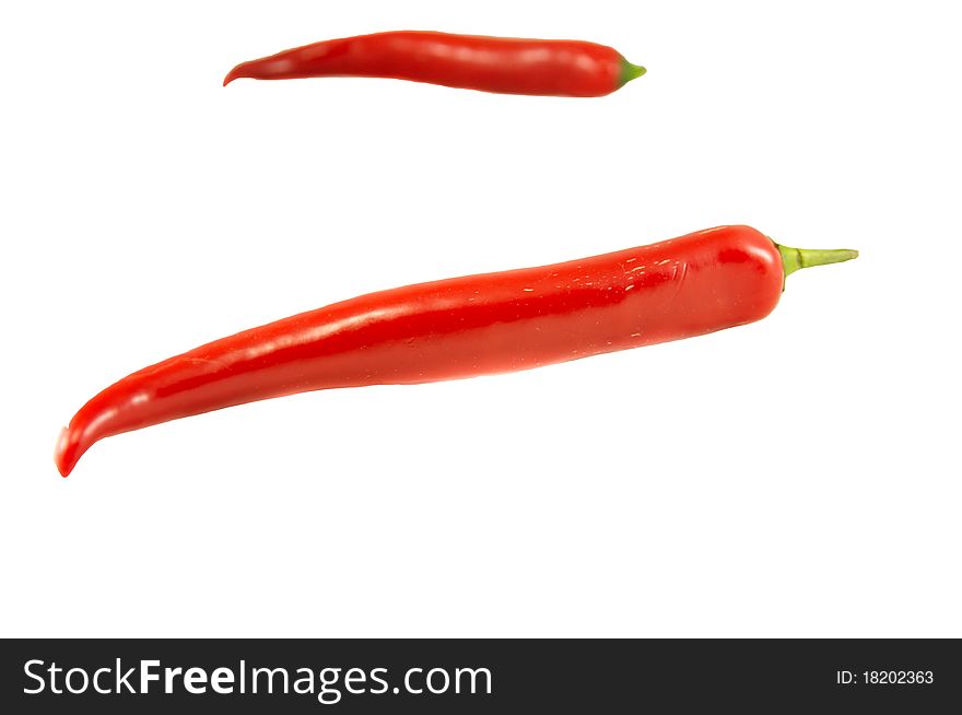 Two Red Pepper Isolated