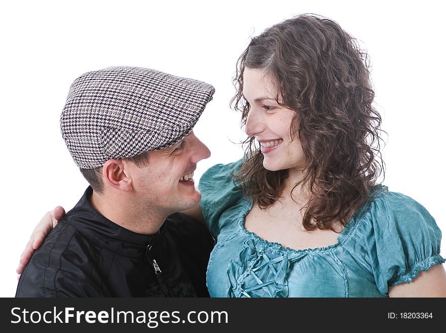 Happy family, parents waiting for a baby, woman siting on man lap